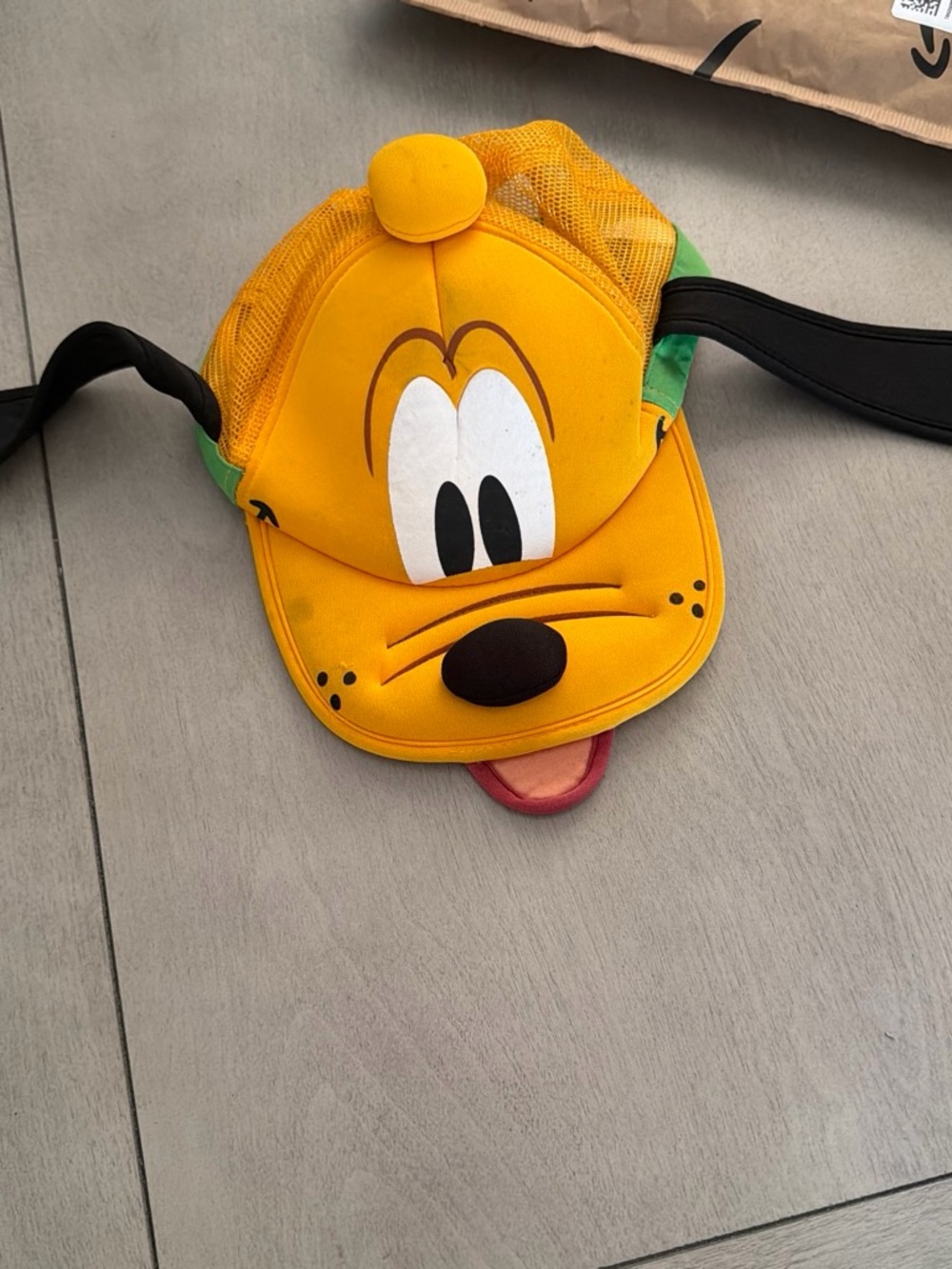 Disney Yellow Plush Character Kids Cap with Ear Straps